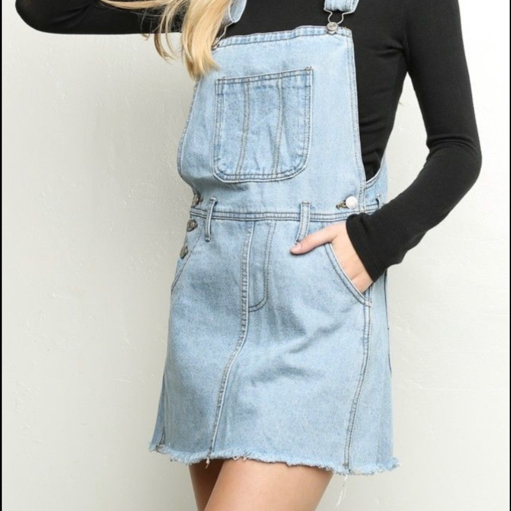 Brandy Melville Denim Jean Overall Dress - Picture 2 of 8